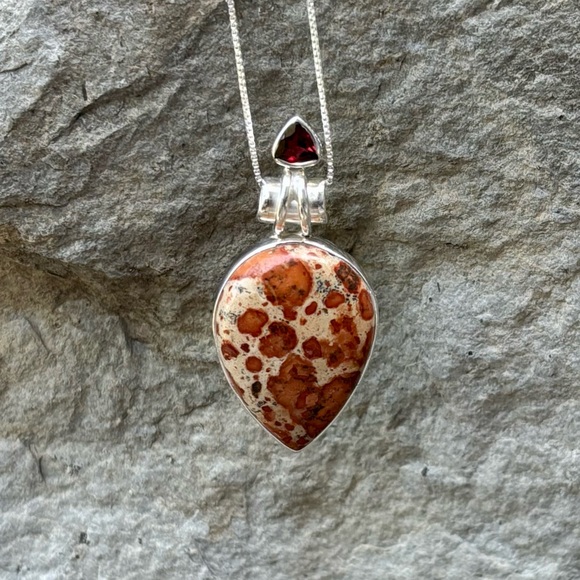 Asteroid Jasper & Garnet Necklace